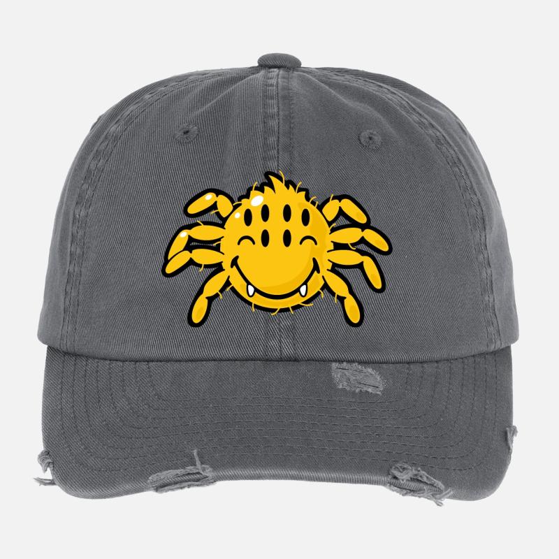 Smiley Spider Casquette vintage effet usé Flexfit