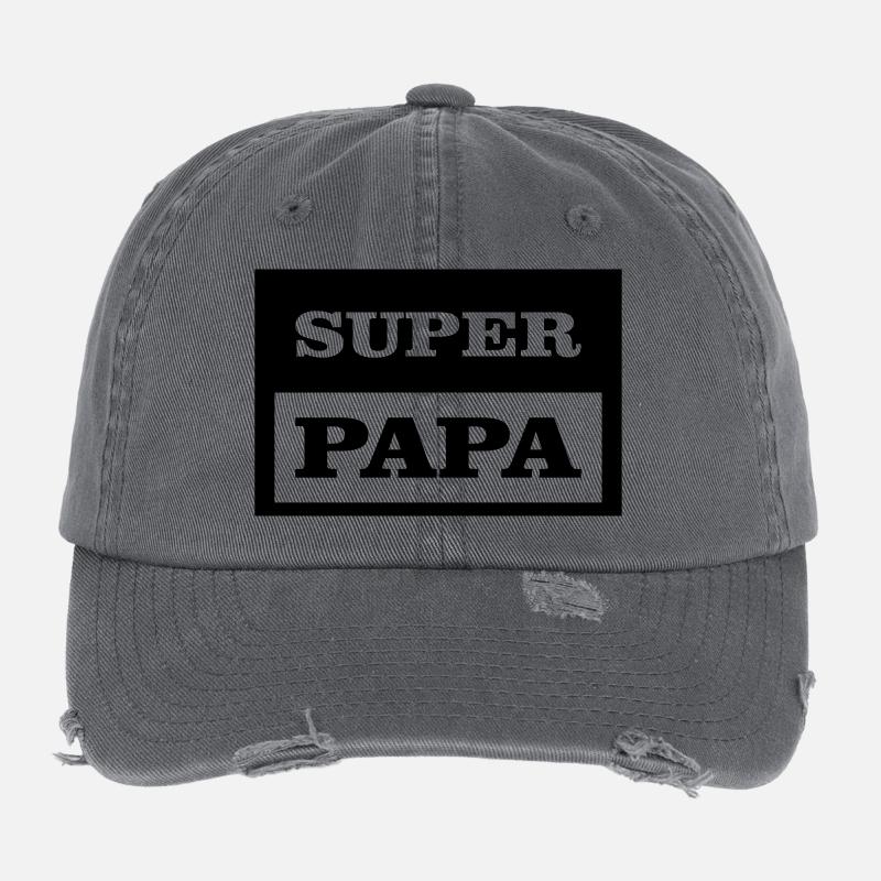 SUPER DAD Flexfit Vintage Destroyed Cap