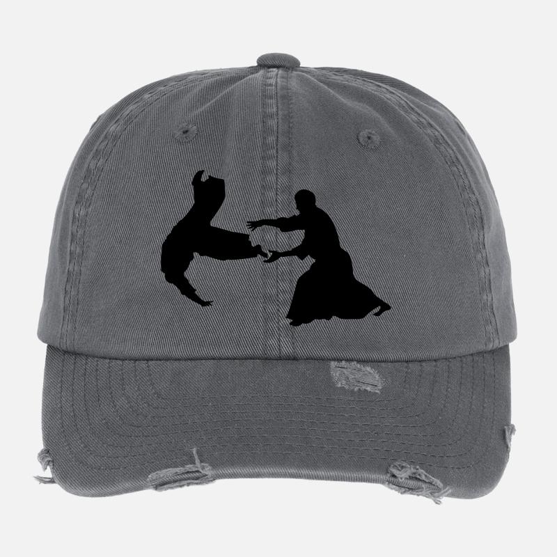 Lancer d’Aïkido Casquette vintage effet usé Flexfit