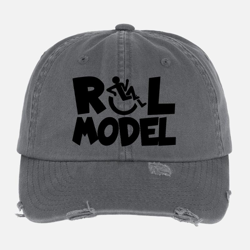 Jeder Rollstuhlfahrer ist ein Vorbild * Flexfit Vintage Destroyed Cap