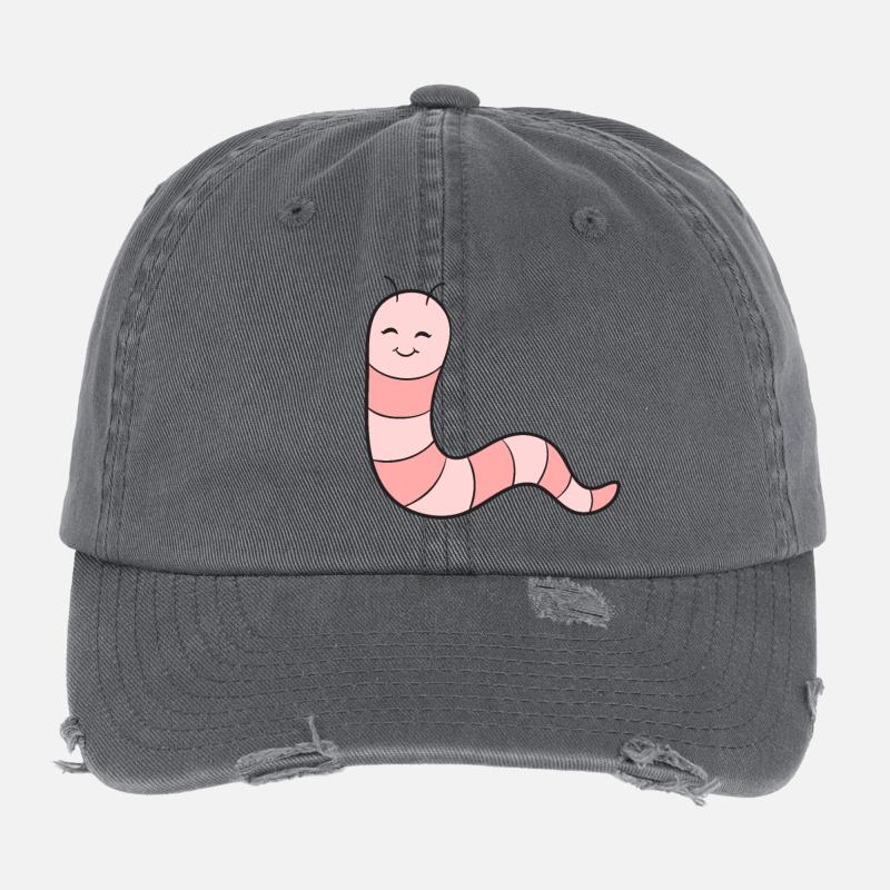 Ver de terre Casquette vintage effet usé Flexfit