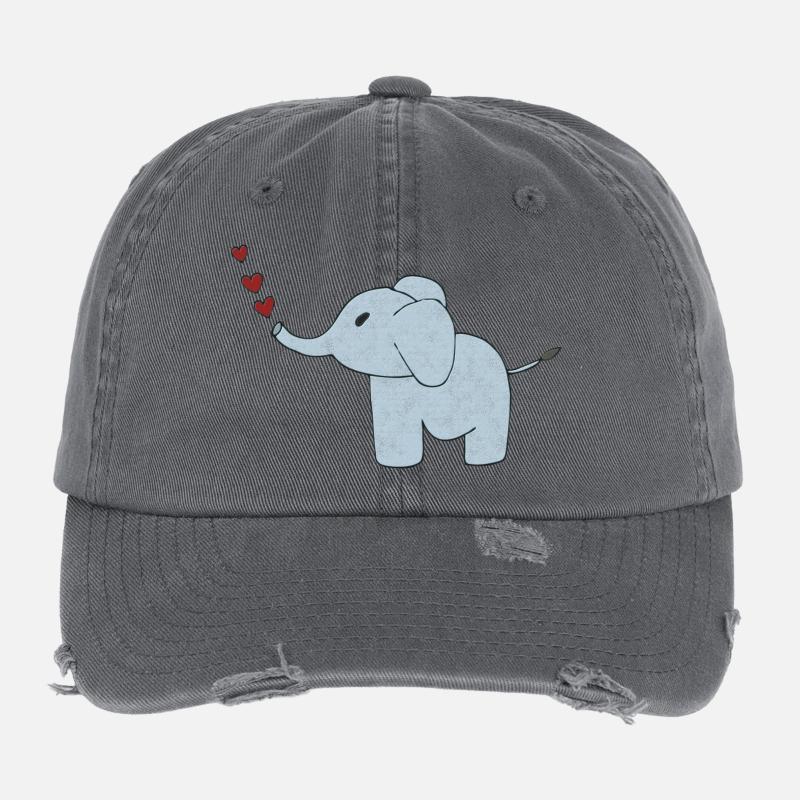 Elephant Elephant Skin Flexfit Vintage Destroyed Cap