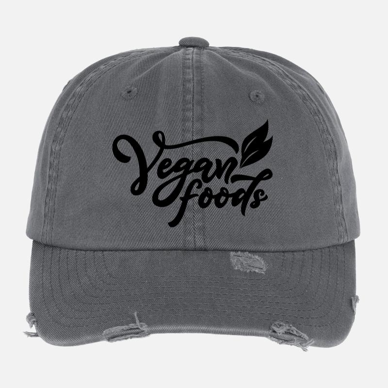 Aliments végétaliens Casquette vintage effet usé Flexfit