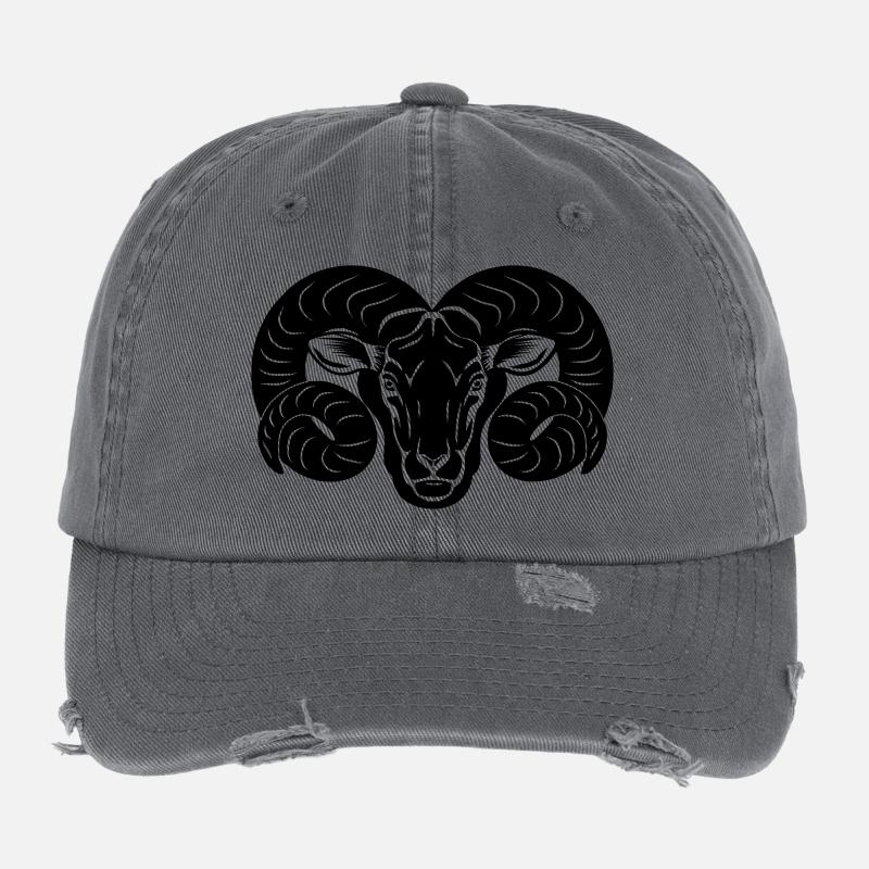 Sternzeichen Bild Widder Flexfit Vintage Destroyed Cap