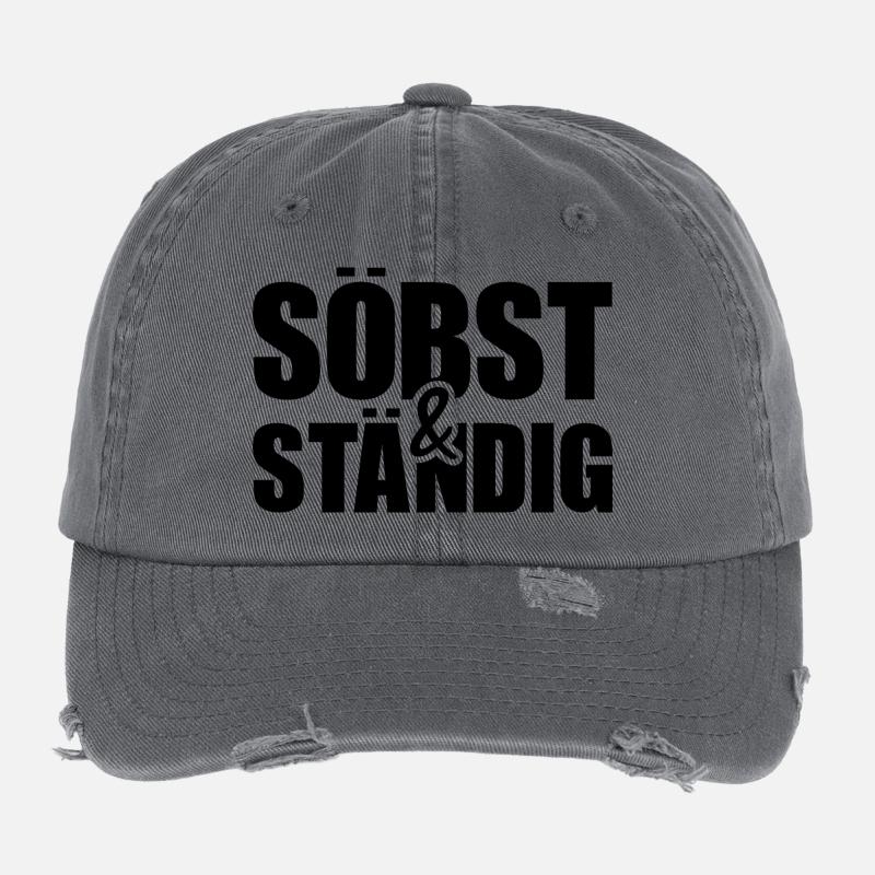 söbst et constamment - indépendant, jeu de mots cool Casquette vintage effet usé Flexfit