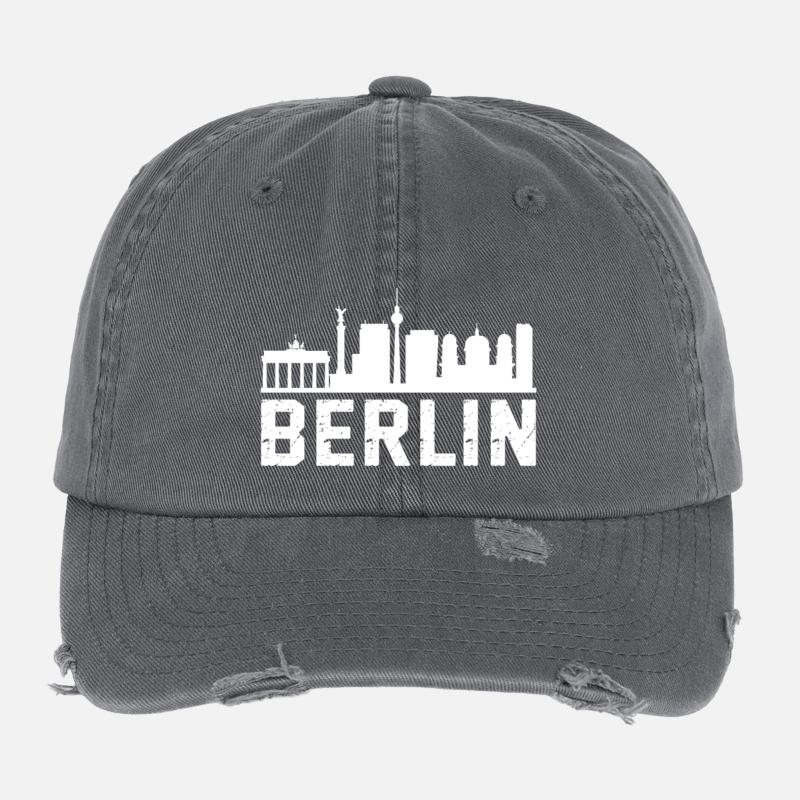 Berlin Skyline Flexfit Vintage Destroyed Cap