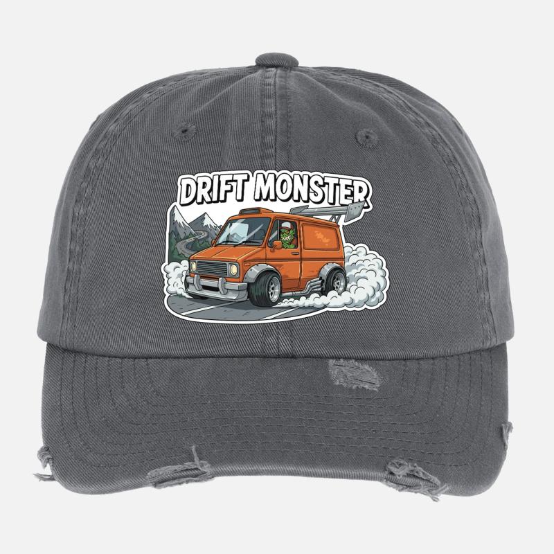 Monstre de dérive Casquette vintage effet usé Flexfit