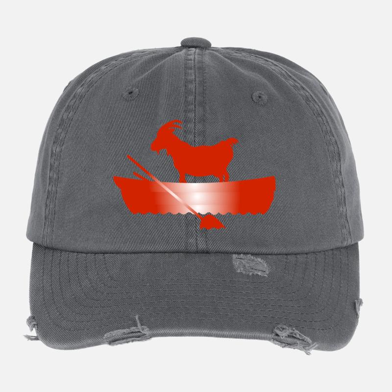 G.O.A.T. Ziege im Boot Flexfit Vintage Destroyed Cap