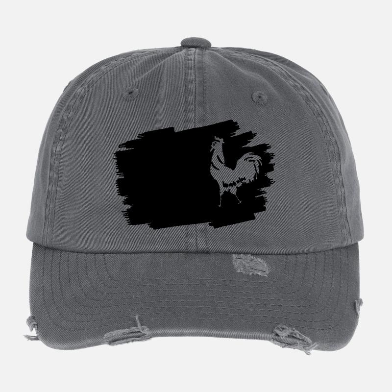Midnight Glyphs Emblem Flexfit Vintage Destroyed Cap