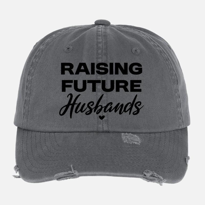 Stolze Jungs-Mama – Raising Future Husbands Flexfit Vintage Destroyed Cap