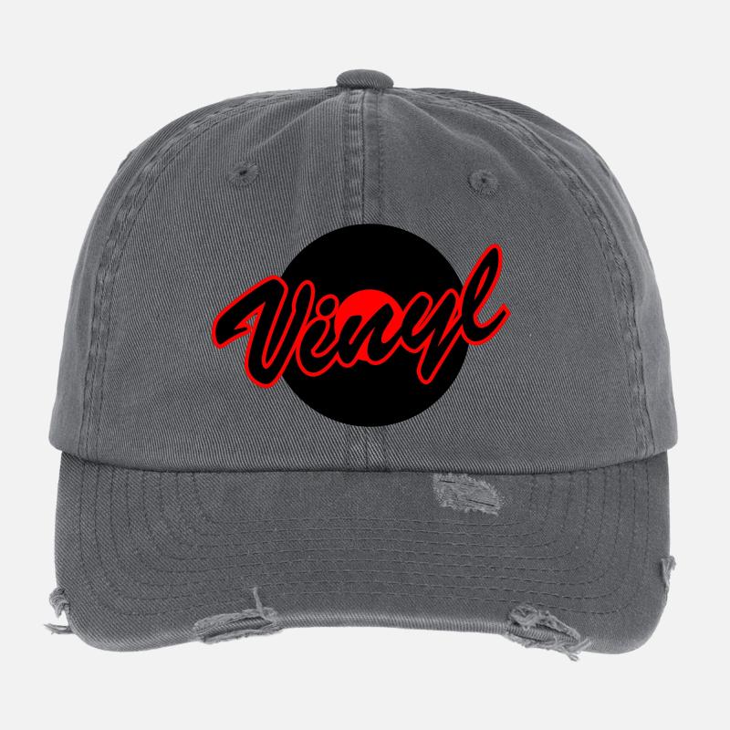 Vinyl mit Platte Flexfit Vintage Destroyed Cap