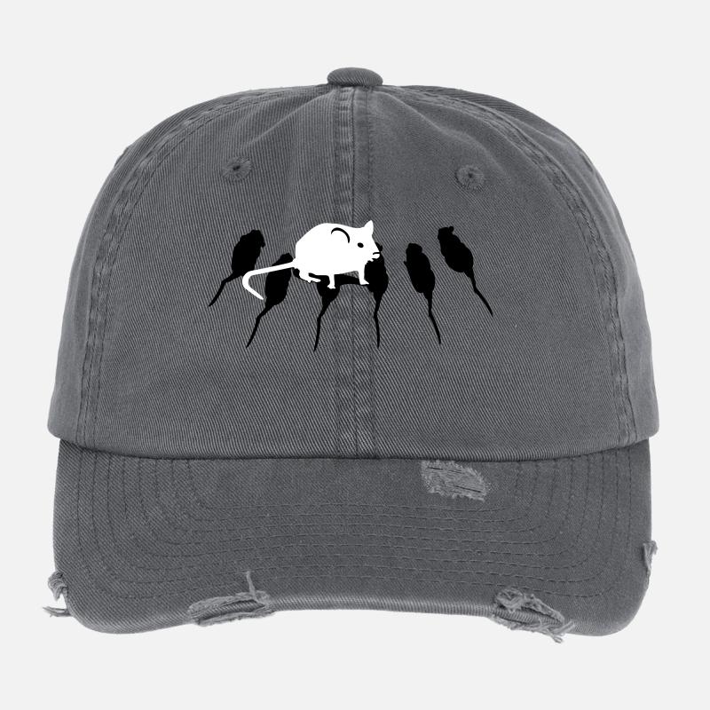 6 ratons / 6 rats (1c) Casquette vintage effet usé Flexfit