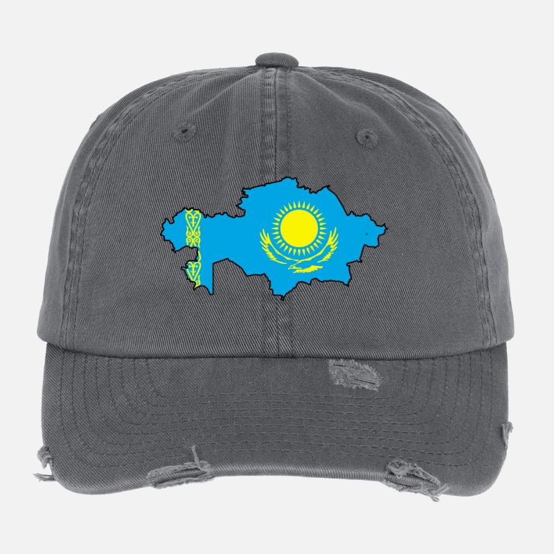 Kasachstan Flexfit Vintage Destroyed Cap