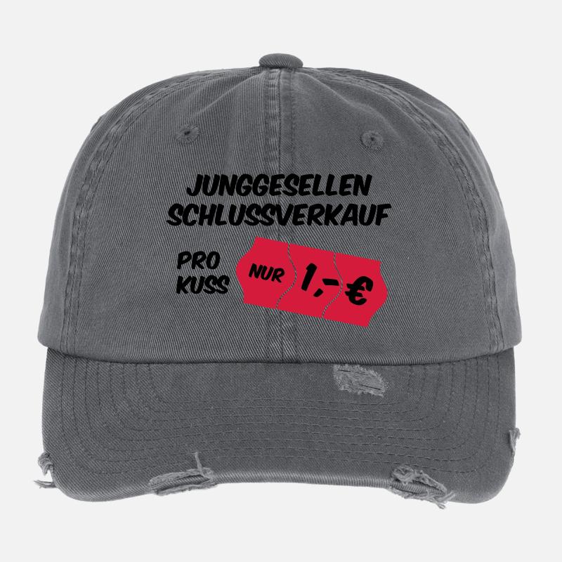 Junggesellenschlussverkauf Flexfit Vintage Destroyed Cap
