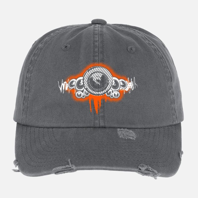 Vagues enceintes DJ Casquette vintage effet usé Flexfit