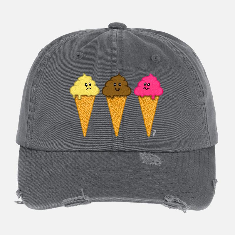 Ice Cream Trio Casquette vintage effet usé Flexfit