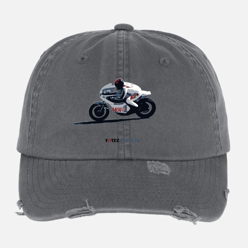 Geschwindigkeitsrekord - Flexfit Vintage Destroyed Cap - Dunkelgrau