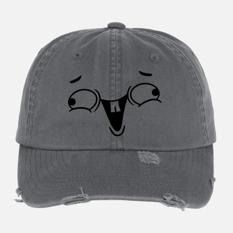 Fou rire de visage Casquette vintage effet usé Flexfit