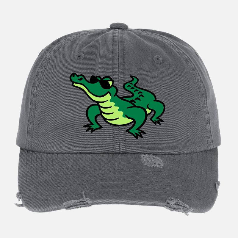Cool Croc Casquette vintage effet usé Flexfit