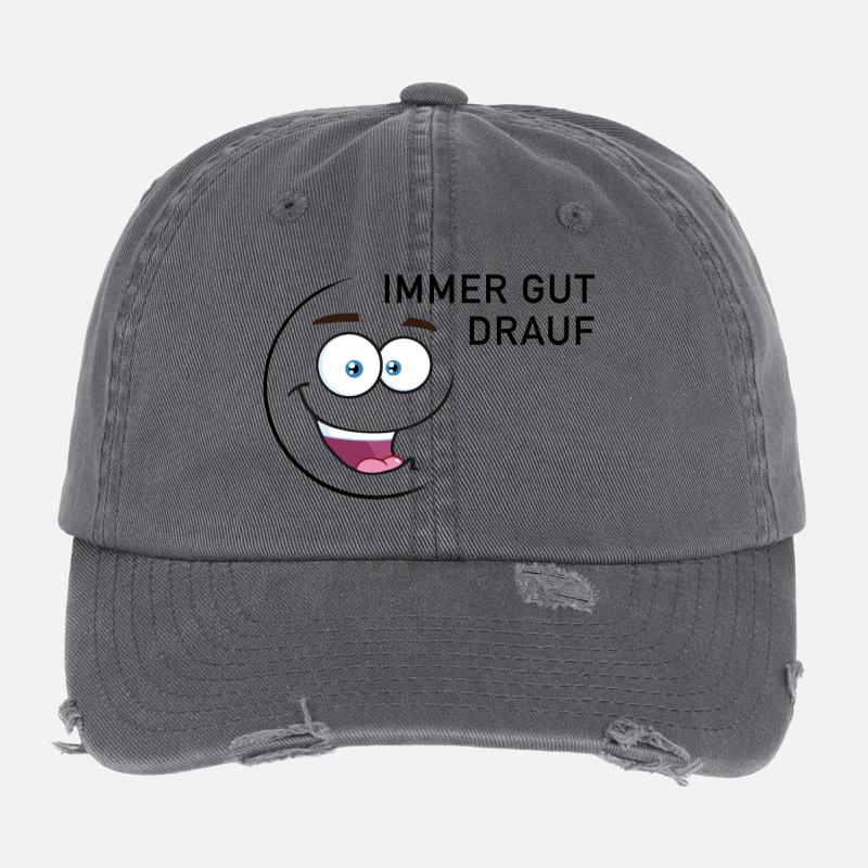 Immer gut drauf | smiley Flexfit Vintage Destroyed Cap