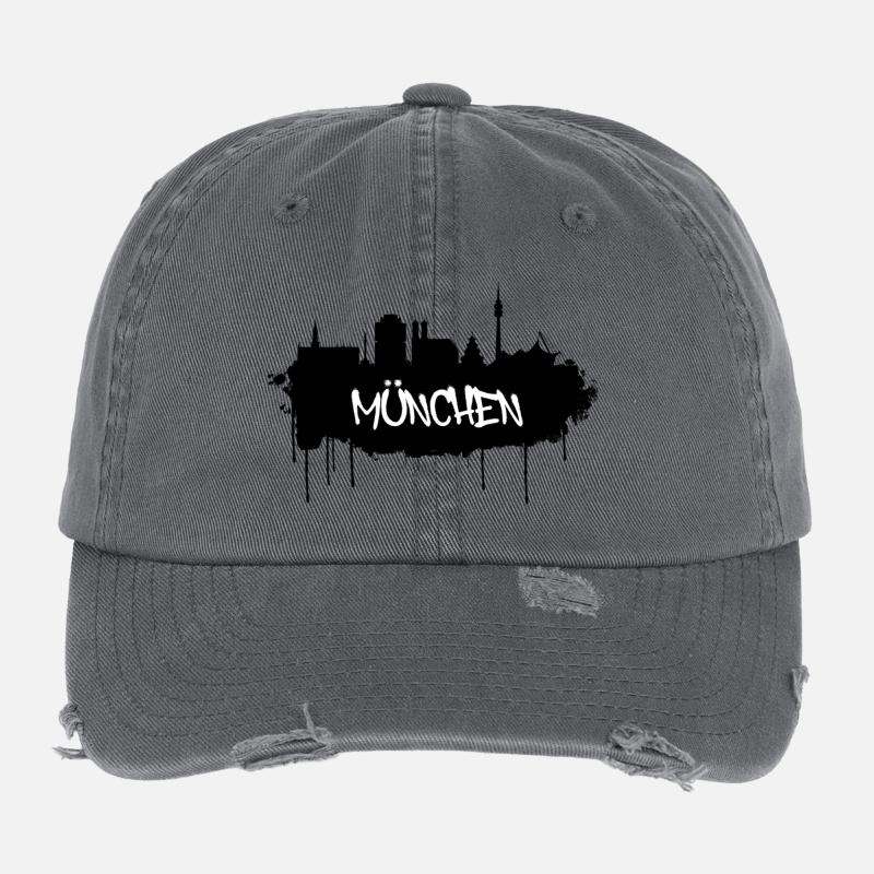 München Graffiti Skyline Flexfit Vintage Destroyed Cap