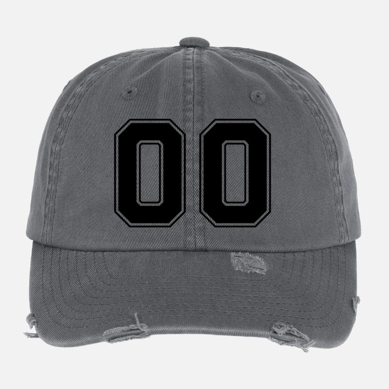 Zahl Null 00 Flexfit Vintage Destroyed Cap