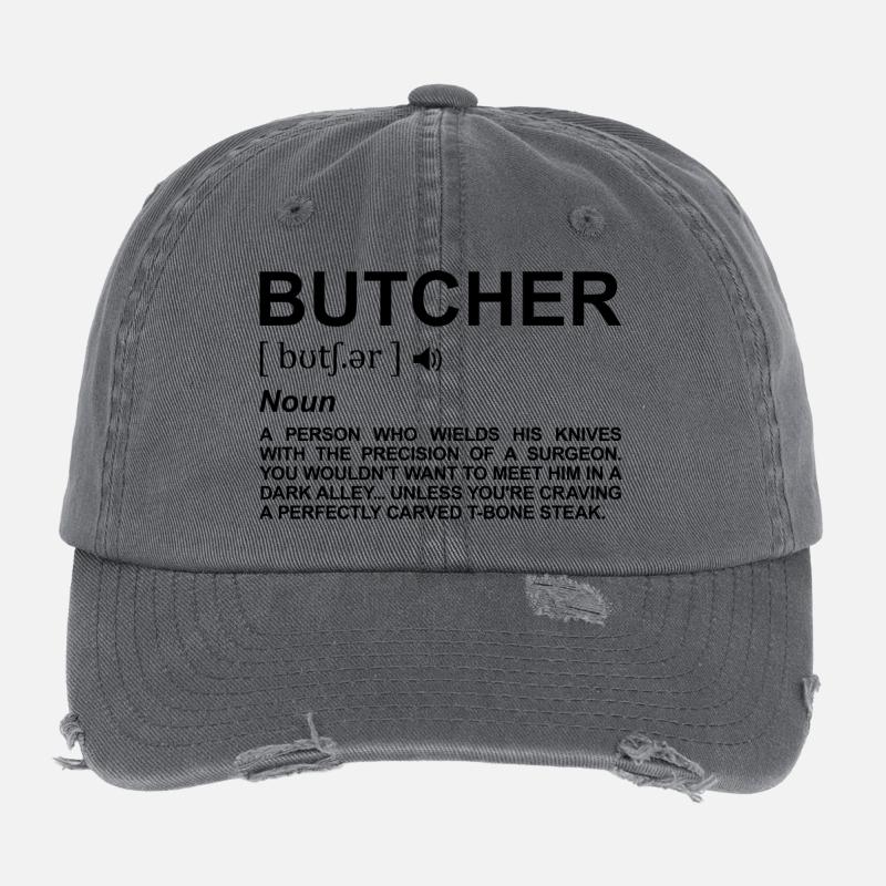 Signification de Butcher Casquette vintage effet usé Flexfit