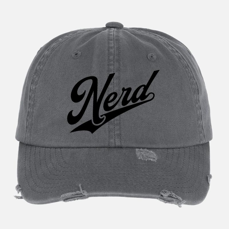 NERDY forever - NERD retro black Flexfit Vintage Destroyed Cap