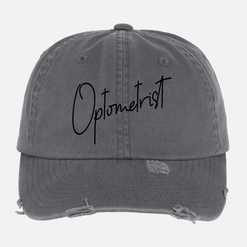 Augenoptik Optometrie Optometrist Flexfit Vintage Destroyed Cap