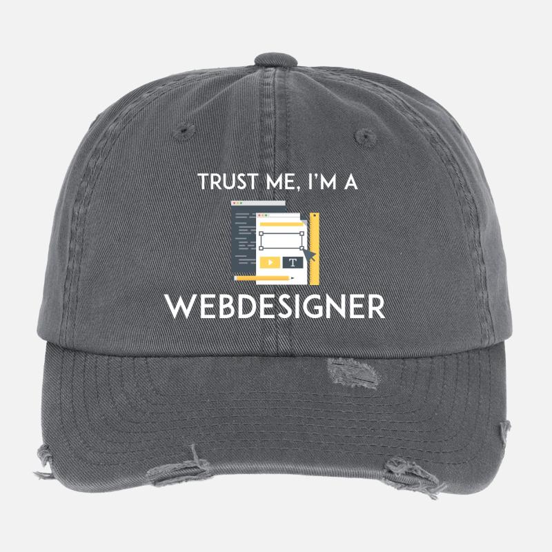 Vertrau mir, ich bin Webdesigner Flexfit Vintage Destroyed Cap
