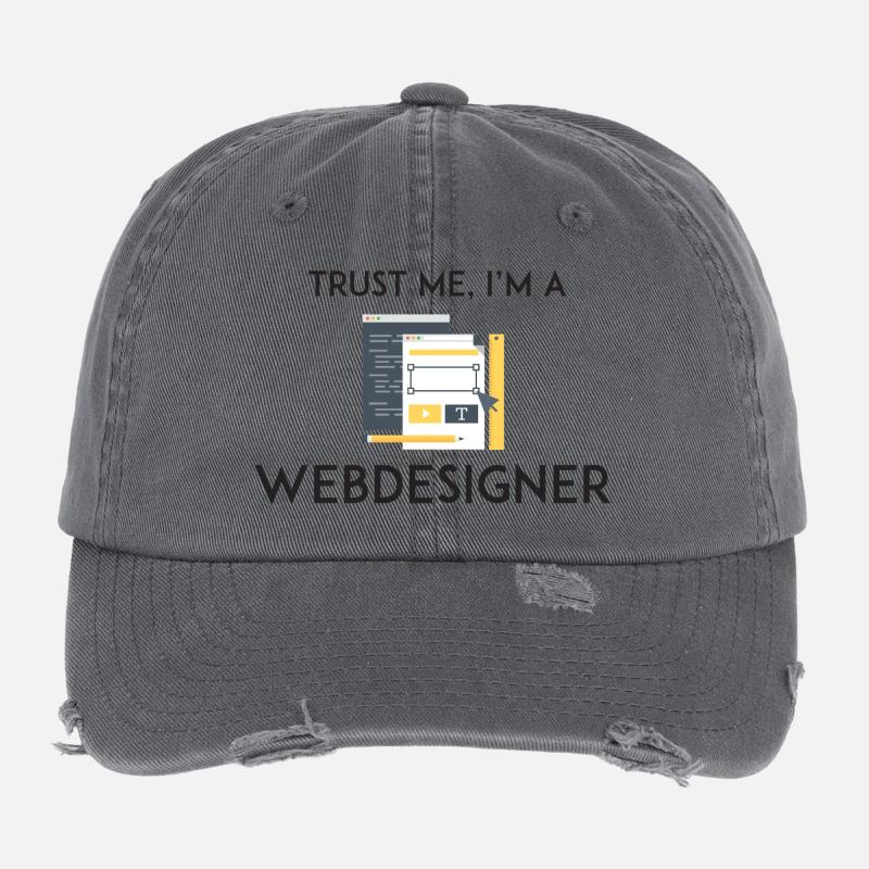 Vertrau mir, ich bin Webdesigner Flexfit Vintage Destroyed Cap