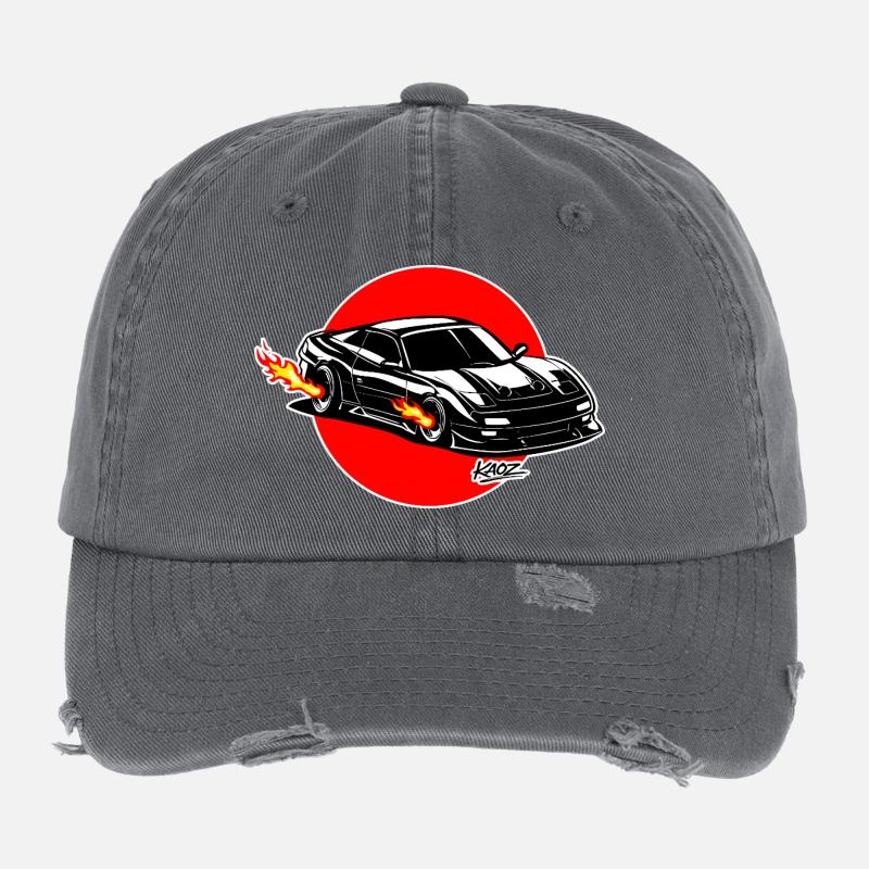 Explosion de voiture turbo Inferno Casquette vintage effet usé Flexfit