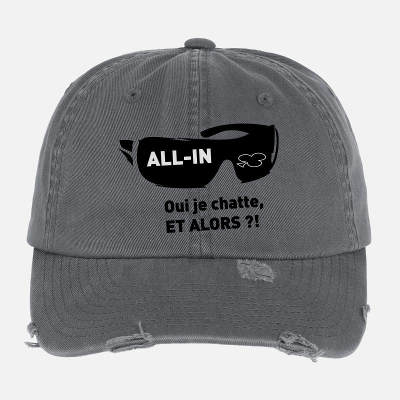 Chance - Flexfit Vintage Destroyed Cap - dark grey