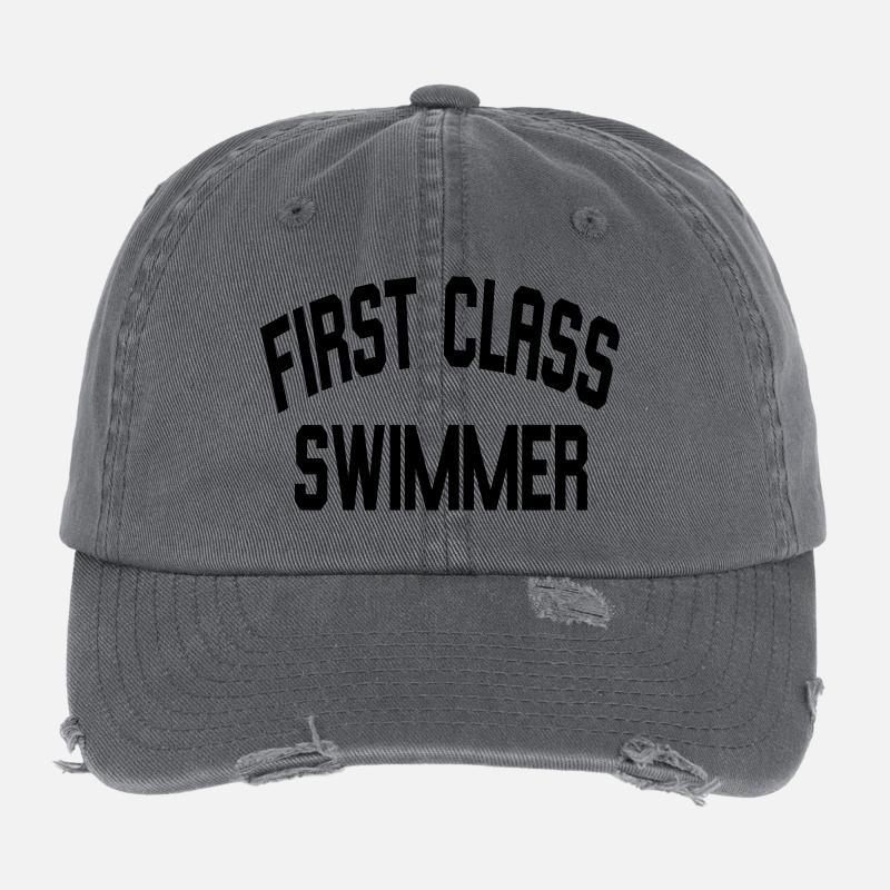 First Class Swimmer Flexfit Vintage Destroyed Cap