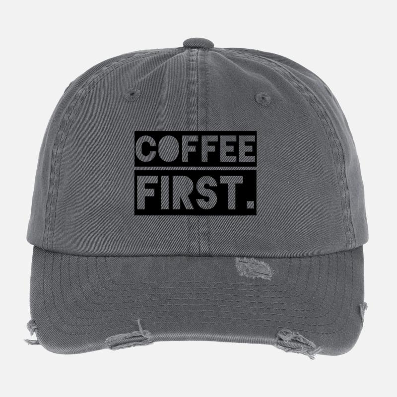 Coffee First Flexfit Vintage Destroyed Cap