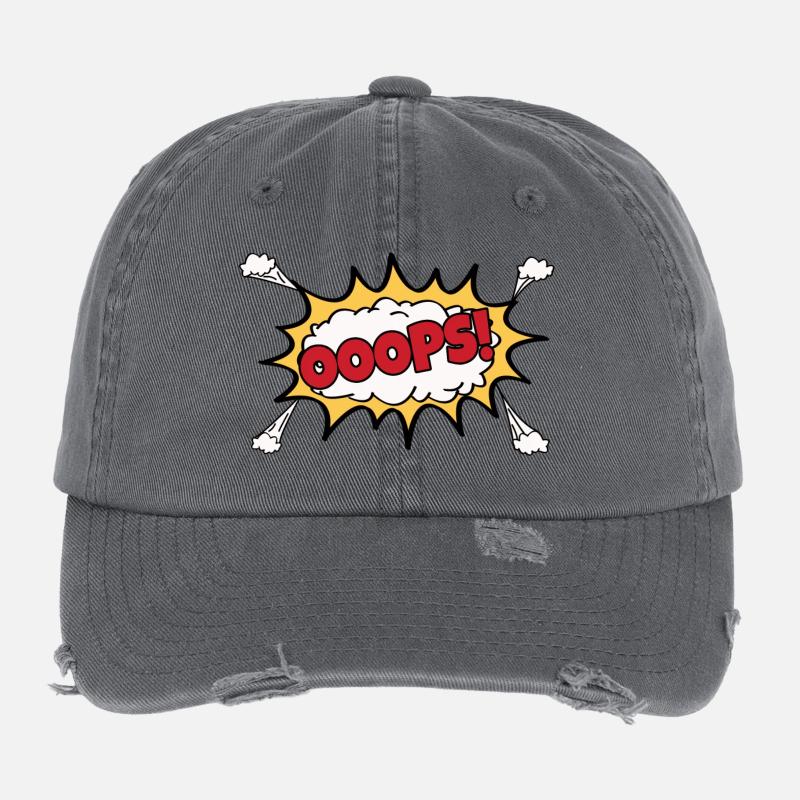 OOOPS Comic Graffiti Flexfit Vintage Destroyed Cap