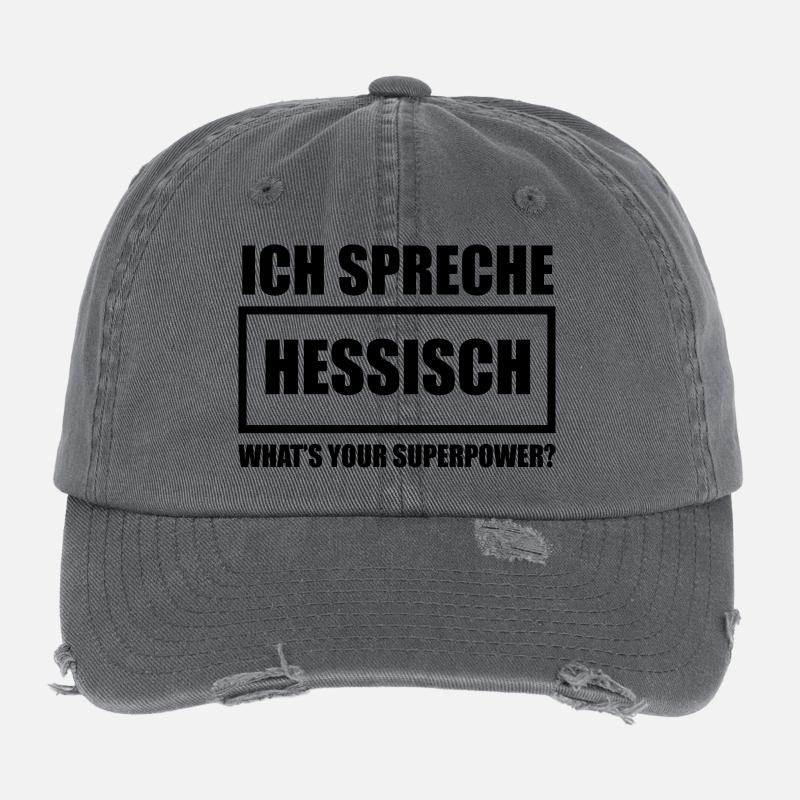 Ich spreche Hessisch Flexfit Vintage Destroyed Cap