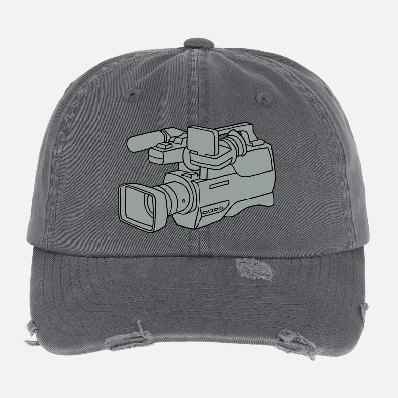 Caméra vidéo 2 Casquette vintage effet usé Flexfit