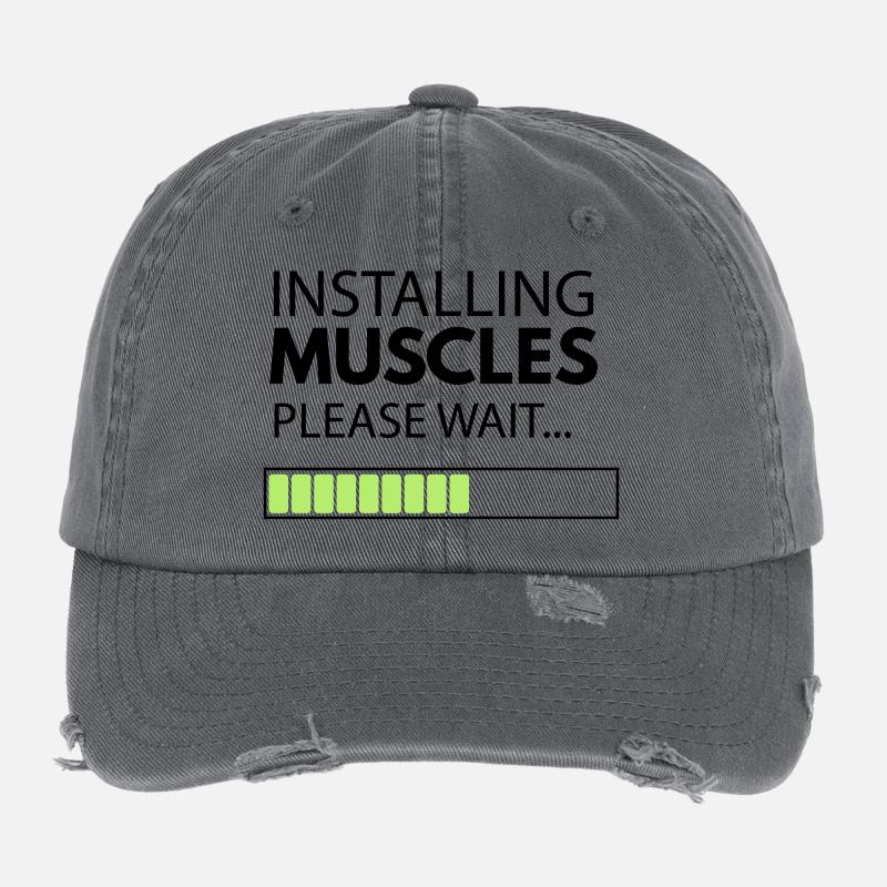 muscle_man Flexfit Vintage Destroyed Cap