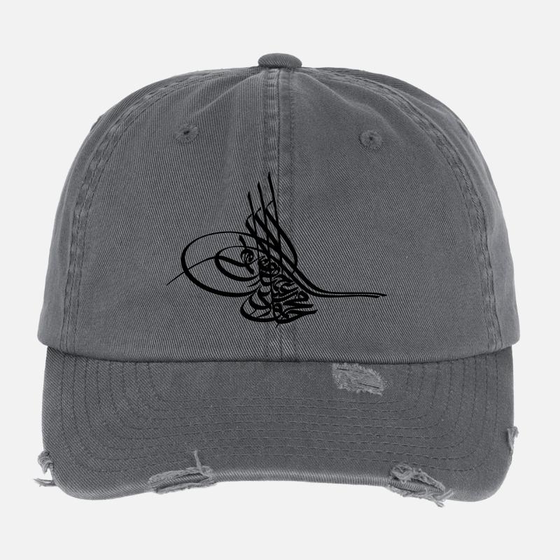 Osmanli Tughrasi - Flexfit Vintage Destroyed Cap - Dunkelgrau