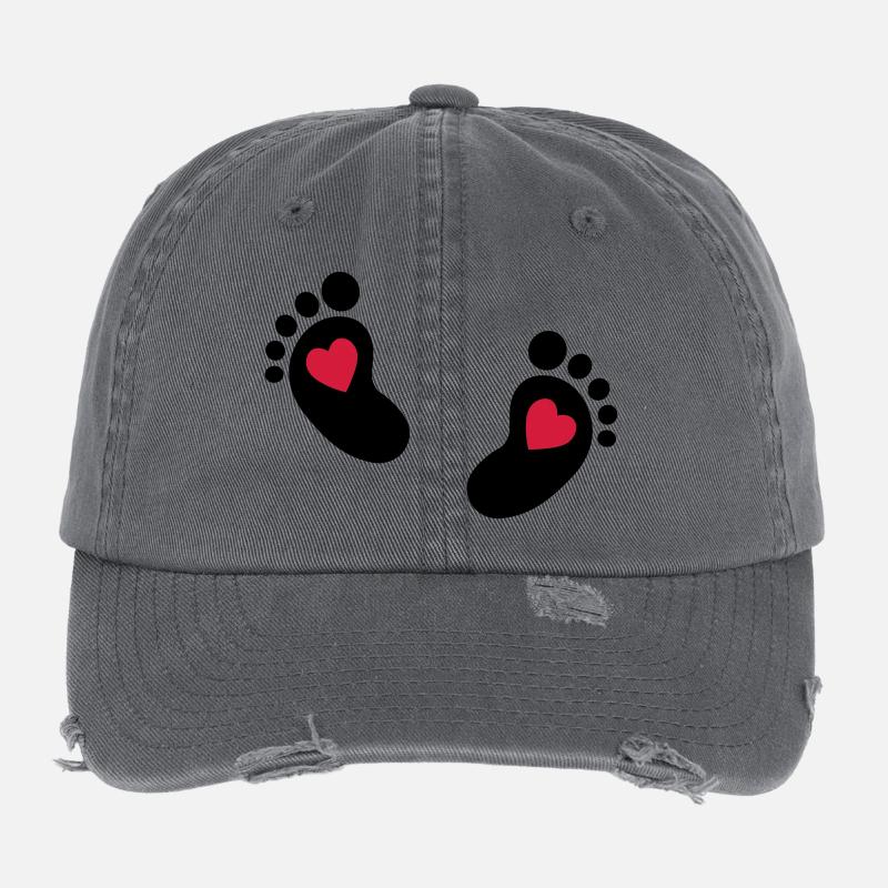Bébé pieds Casquette vintage effet usé Flexfit
