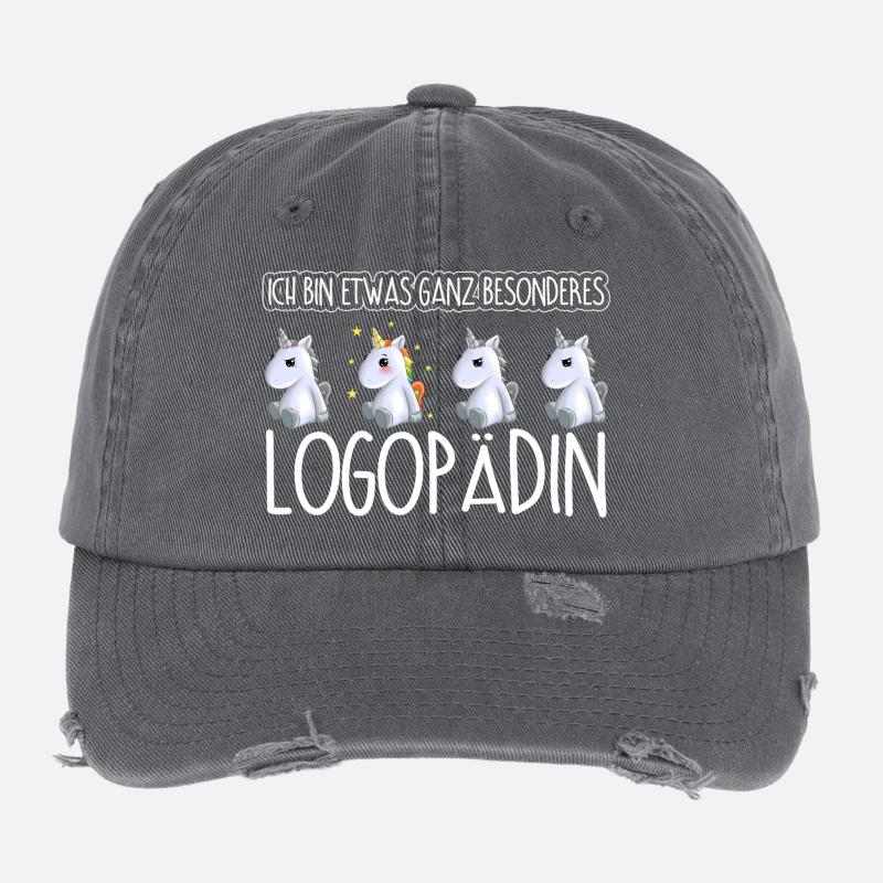 LOGOPÄDIN - Toll Flexfit Vintage Destroyed Cap