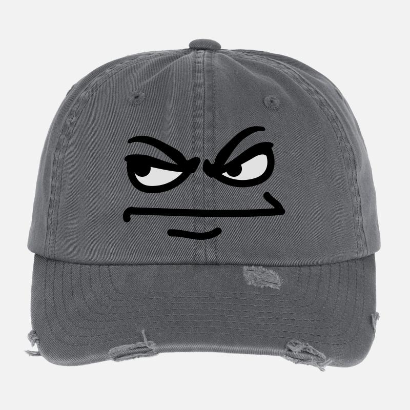 angry_face Flexfit Vintage Destroyed Cap