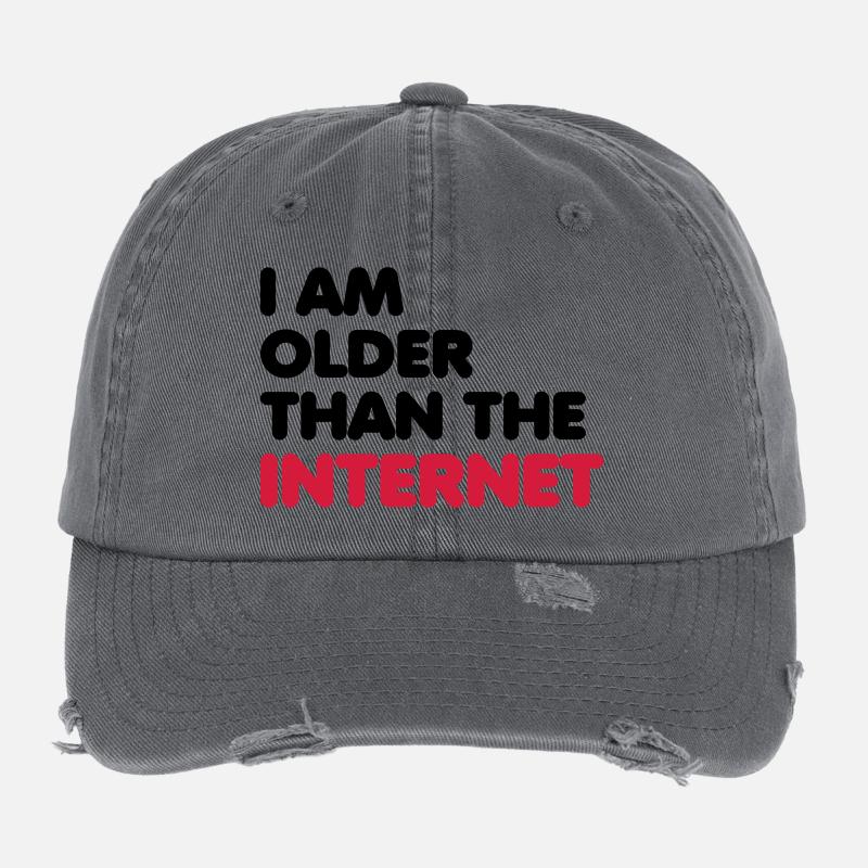 I am older than the internet Flexfit Vintage Destroyed Cap