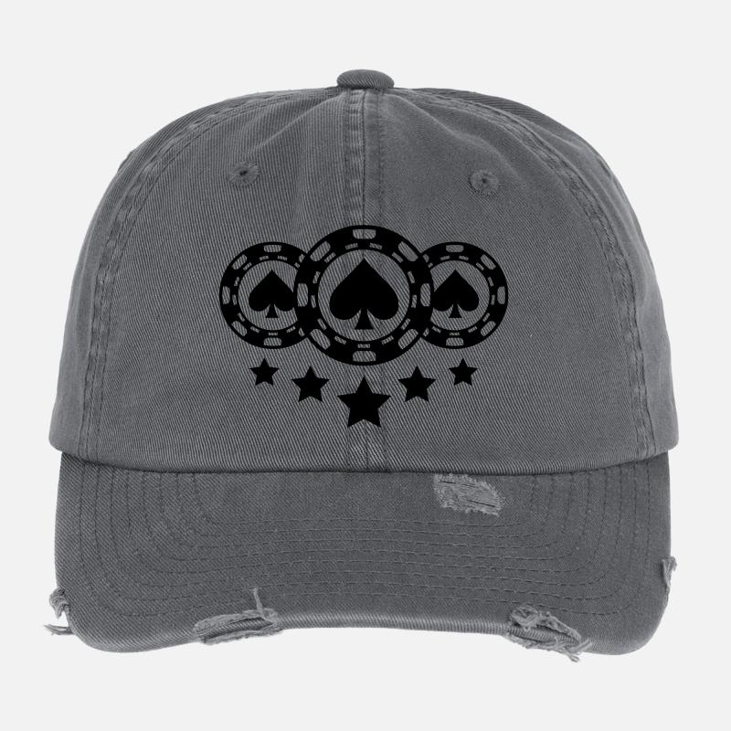 poker_chips_design Flexfit Vintage Destroyed Cap