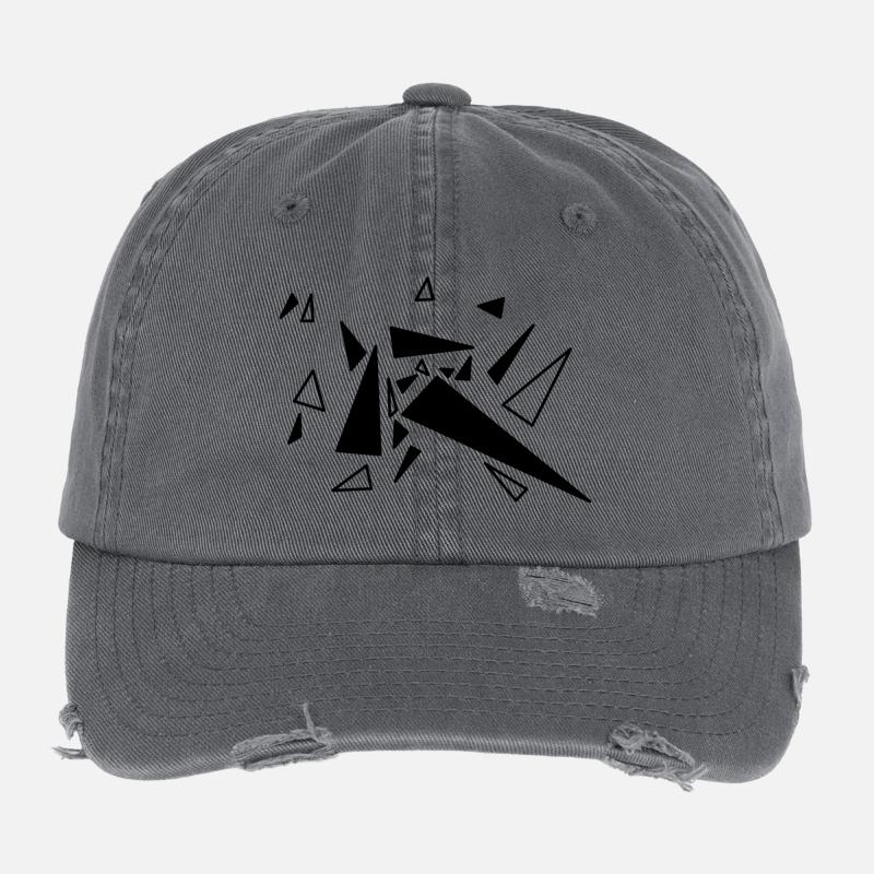 triangle - Casquette vintage effet usé Flexfit - charbon