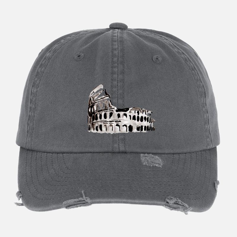 Monument italien Colisée Casquette vintage effet usé Flexfit