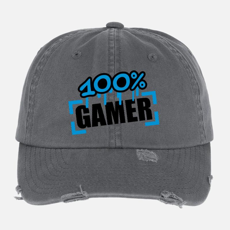 100 Procent Gamer Casquette vintage effet usé Flexfit