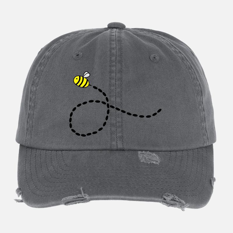 biene Casquette vintage effet usé Flexfit