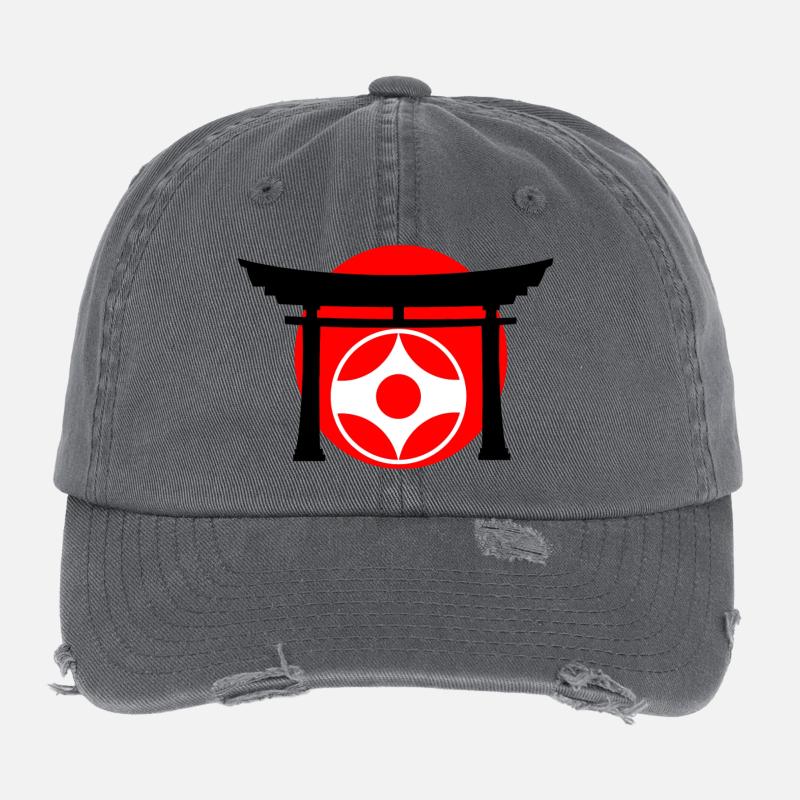 Signe kanku Kyokushin en Torii Casquette vintage effet usé Flexfit